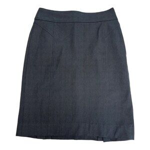 Banana Republic Double Slit Pencil Skirt~Size 6~Charcoal Gray Midi Career L12 24